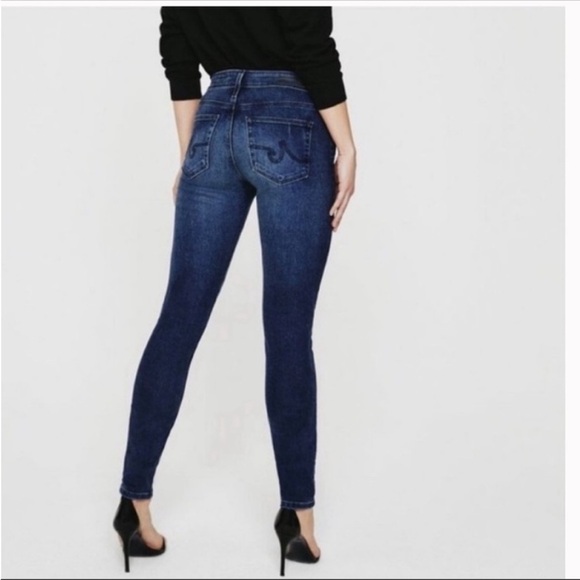 AG Jeans Denim Dark The Stevie Capri Ankle Cropped Stretchy Size 30 - Picture 12 of 13